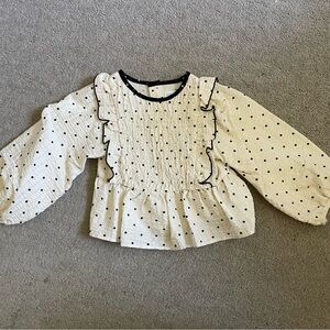 Polka dot toddler blouse